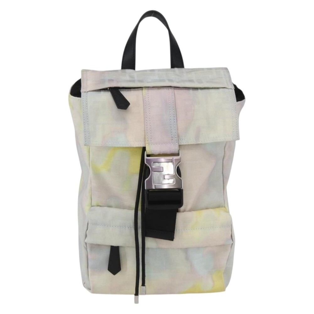 Fendi Zucca Nylon Shoulder Bag White